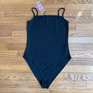 Black maternity bodysuit by Boohoo Boutique